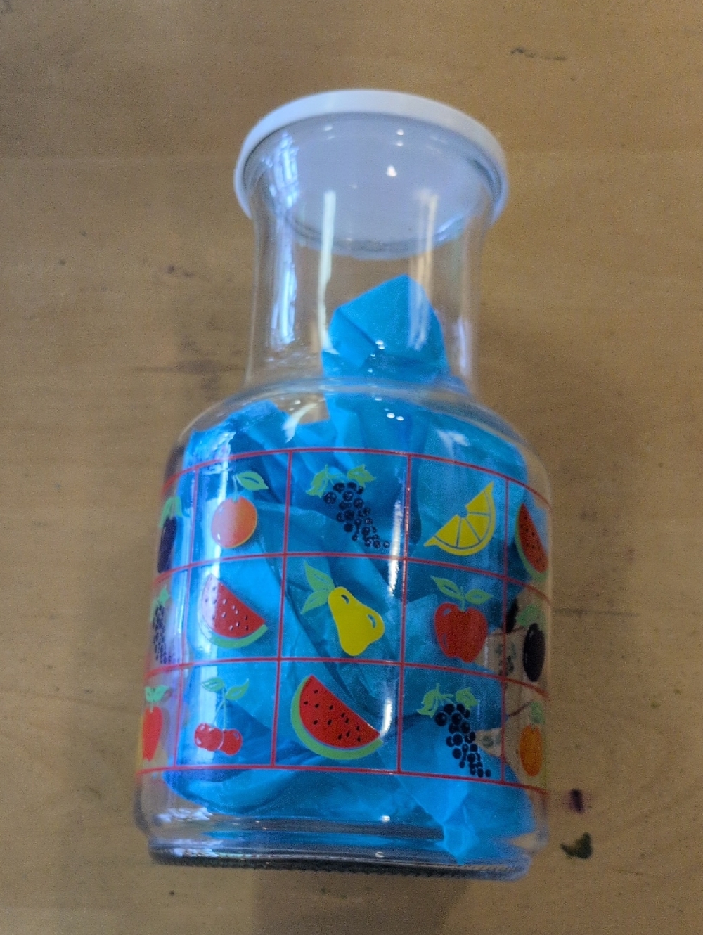 KIG Vintage Juice Carafe Pitcher Glass MCM